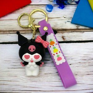 Kuromi My Melody Keychain Anime Sanrio Hello Kitty Figures Gift for Kids Women